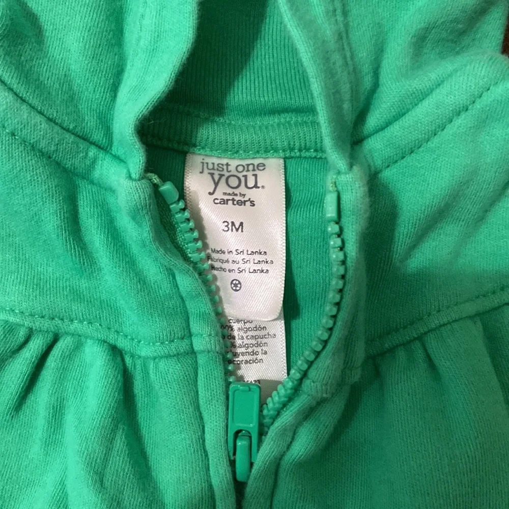 Just one you by Carters hoodie with turtles; size 3M